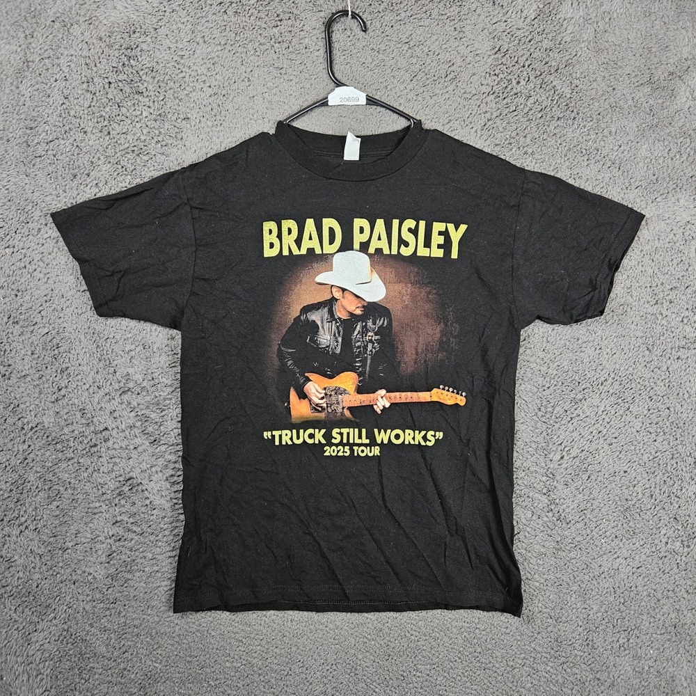 Brad Paisley Truck Still Works 2025 Tour T-Shirt Mens Medium Black Concert Merch